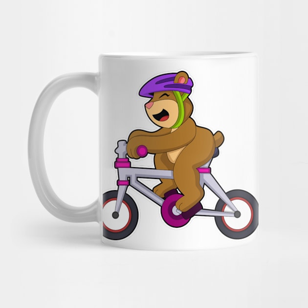 Bear with Bicycle & Helmet by Markus Schnabel